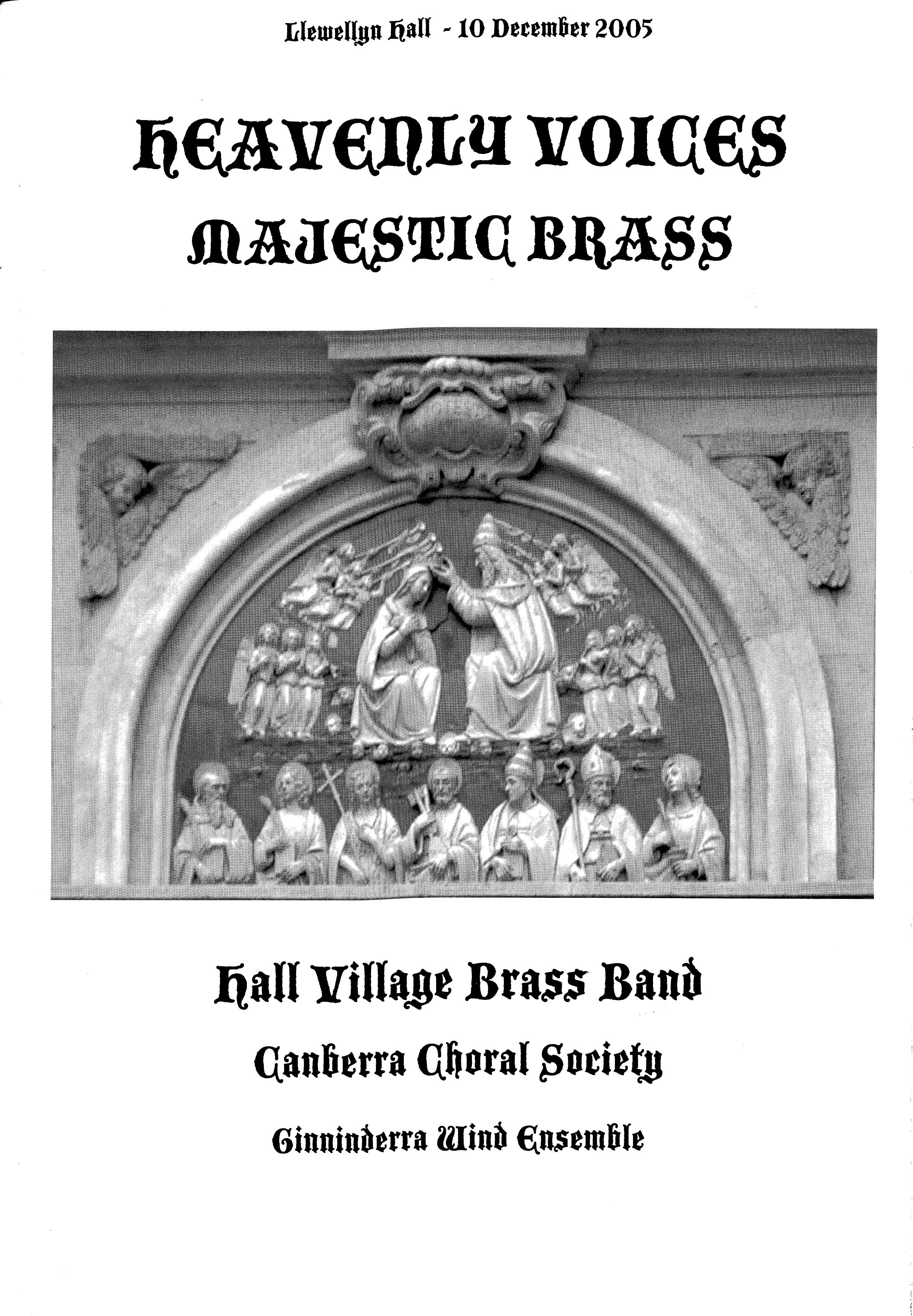 Heavenly Voices, Majestic Brass 2005 poster