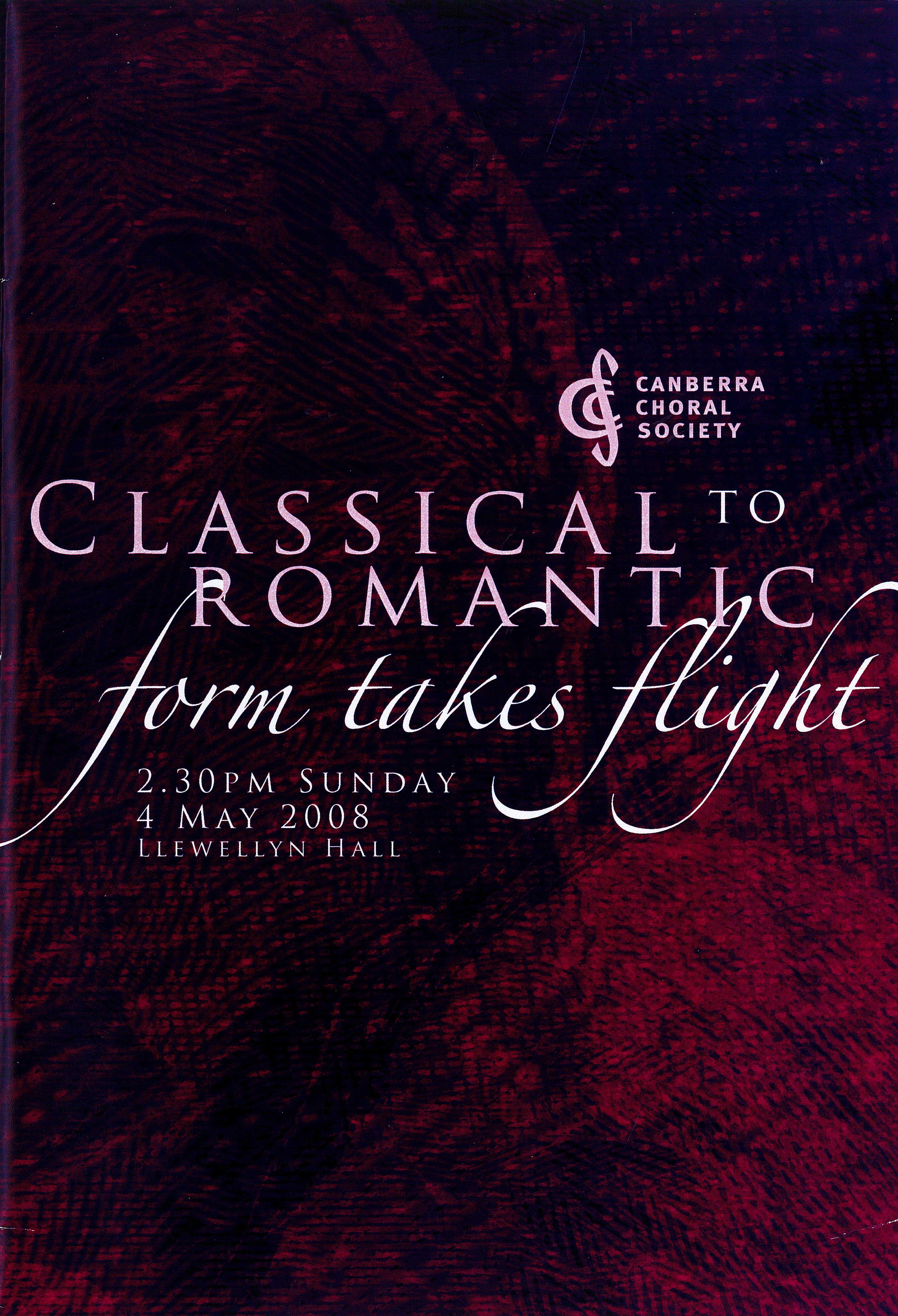 Classical to Romantic: Form takes Flight 2008 poster